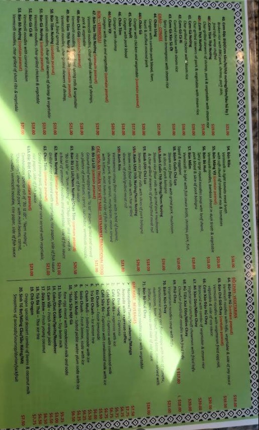 Phở Oregon Beaverton Restaurant Menu | Authentic Vietnamese Pho & Dishes